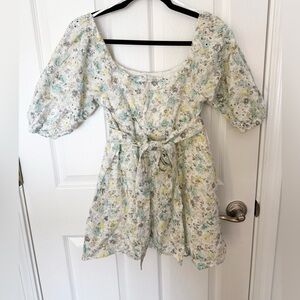 Mink Pink Floral Puff Sleeve Dress